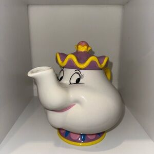 Charming White and Purple Teapot